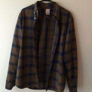 Olive green plaid shirt